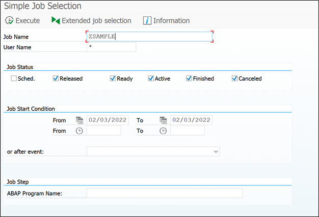 SM37 Job Monitoring transaction code