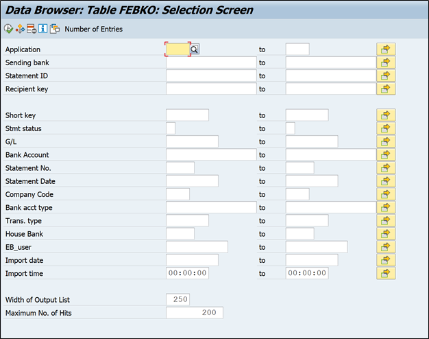 FEBKO Table